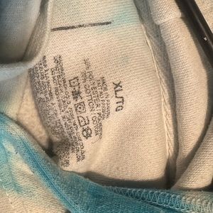 Blue tie dye Tupac hoodie.